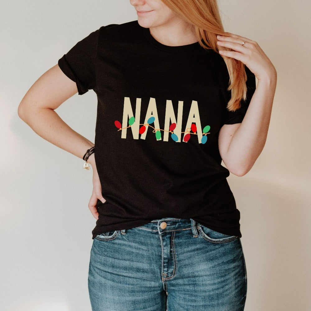 Christmas Shirt for Grand Mom, Merry Christmas Gift for Nana, Oma Christmas Shirts, Family Winter Holiday Tees, Gifts for Grandma 