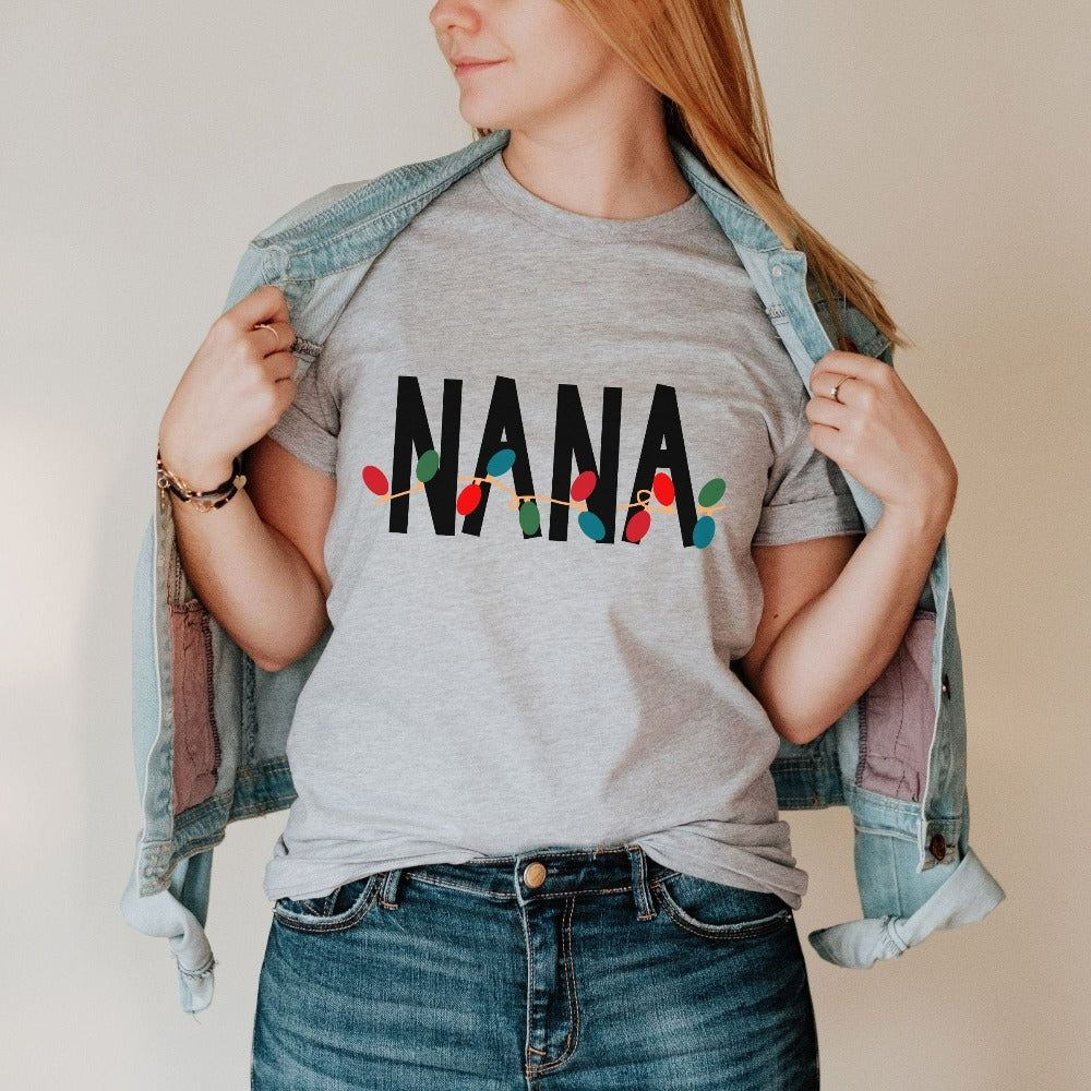 Christmas Shirt for Grand Mom, Merry Christmas Gift for Nana, Oma Christmas Shirts, Family Winter Holiday Tees, Gifts for Grandma 