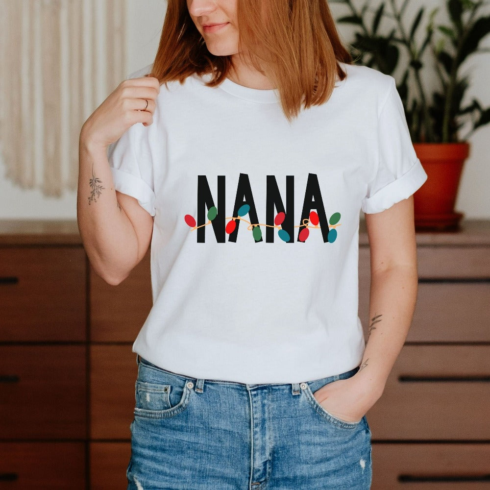 Christmas Shirt for Grand Mom, Merry Christmas Gift for Nana, Oma Christmas Shirts, Family Winter Holiday Tees, Gifts for Grandma 