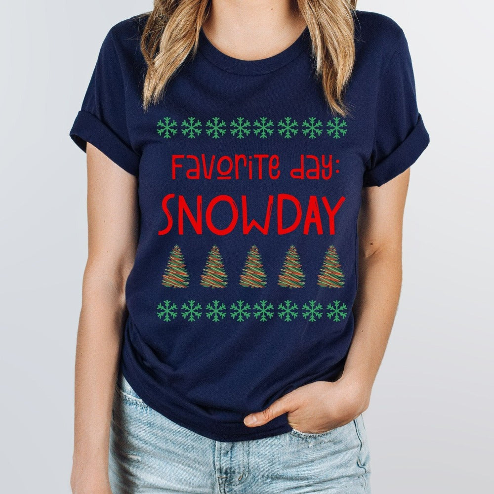 Christmas Shirt, Holiday T-Shirts, Matching Teacher Christmas Party Shirt, Ugly Xmas Outfit, Funny Snow Day TShirt, Teacher Xmas Gift