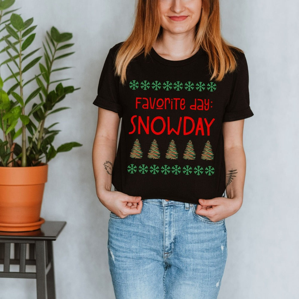 Christmas Shirt, Holiday T-Shirts, Matching Teacher Christmas Party Shirt, Ugly Xmas Outfit, Funny Snow Day TShirt, Teacher Xmas Gift