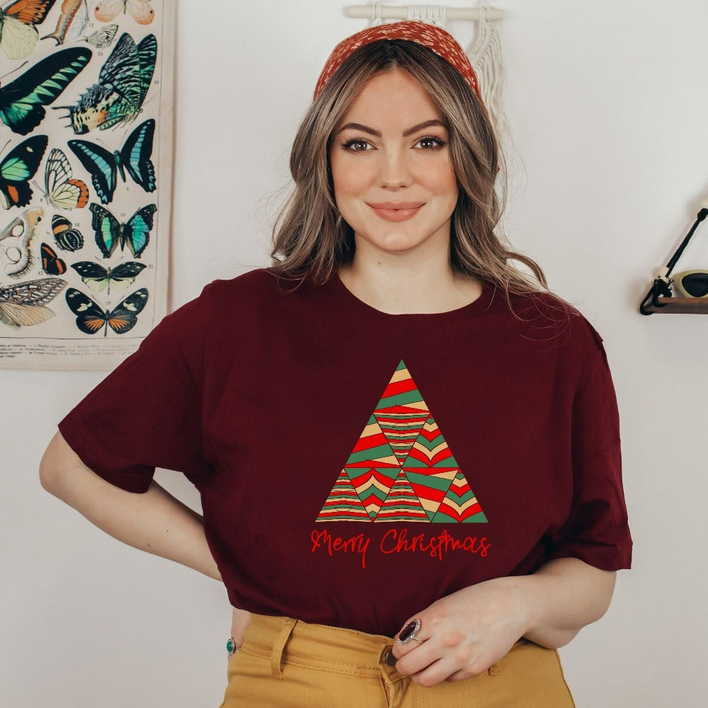 Christmas Shirt, Matching Family Holiday Pajama Tops, Christmas Trees Shirt, T-shirts for Christmas Party, Graphic Xmas Tees