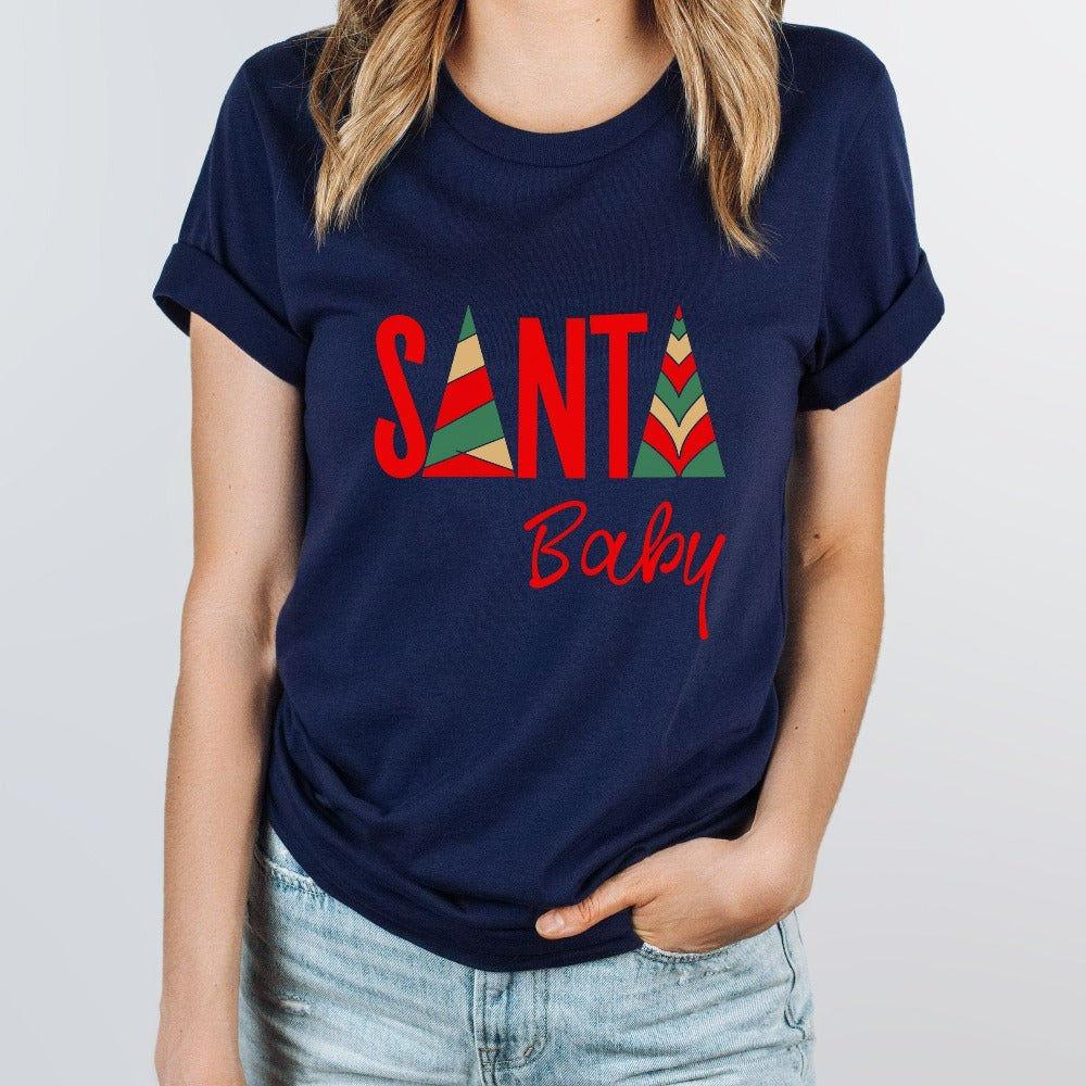Christmas Shirts for Her, Family Christmas Holiday TShirts, Baby Kids Adult Cute Funny Xmas Vacation, Pregnancy Announcement