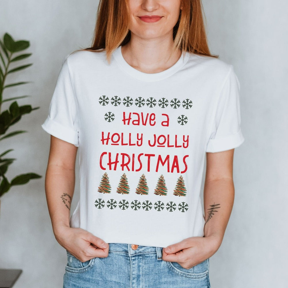 Christmas Shirts for Women, Ladies Merry Xmas Gifts, Family Holiday Matching T-Shirts, Funny Christmas Tees, Women's Party Tee