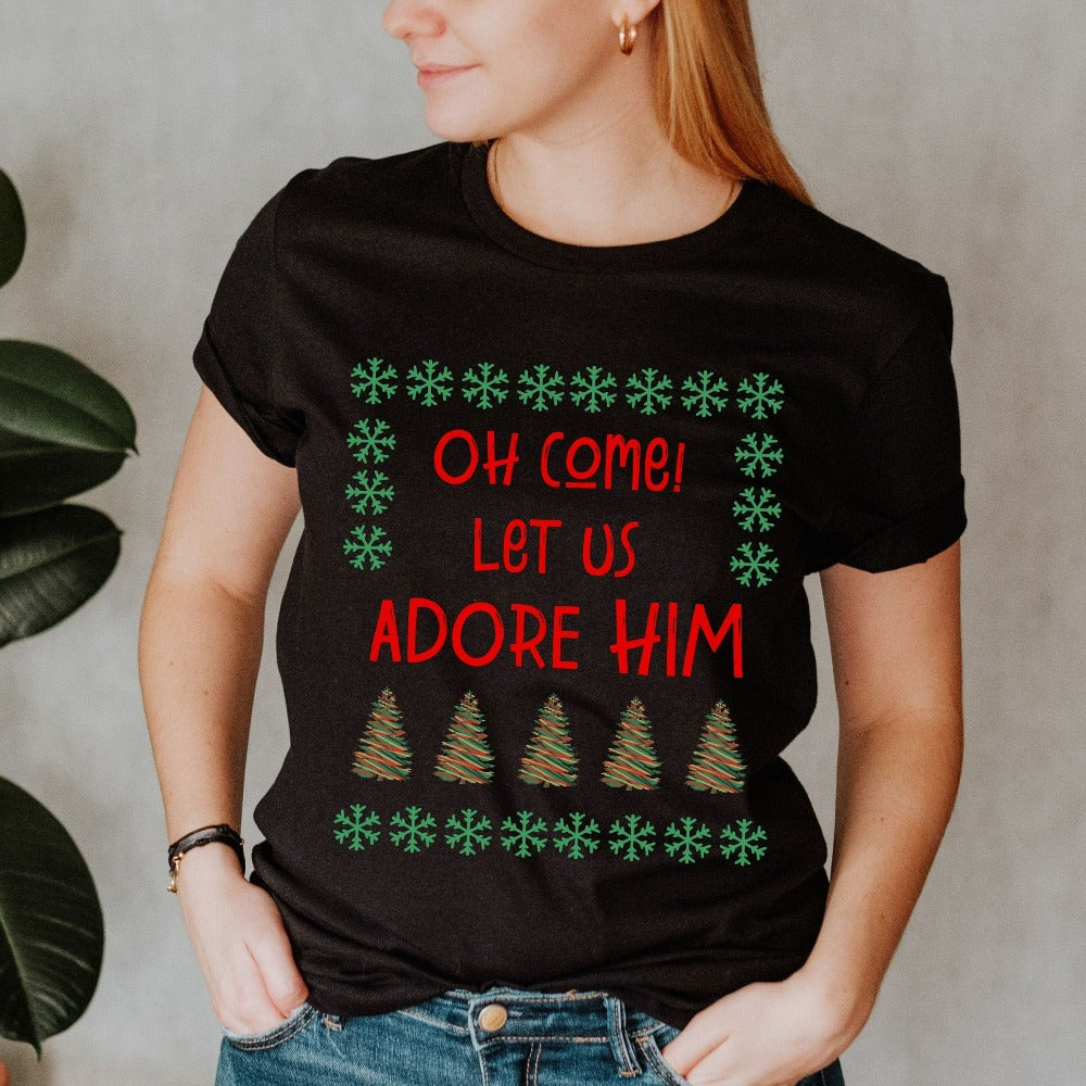 Christmas Shirts for Women, Merry Christmas T-Shirt, Funny Winter Vacation, Family Matching Holiday Tops, Xmas Gifts for Ladies