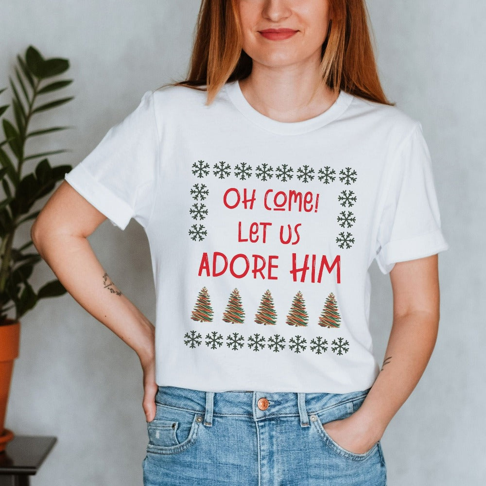 Christmas Shirts for Women, Merry Christmas T-Shirt, Funny Winter Vacation, Family Matching Holiday Tops, Xmas Gifts for Ladies