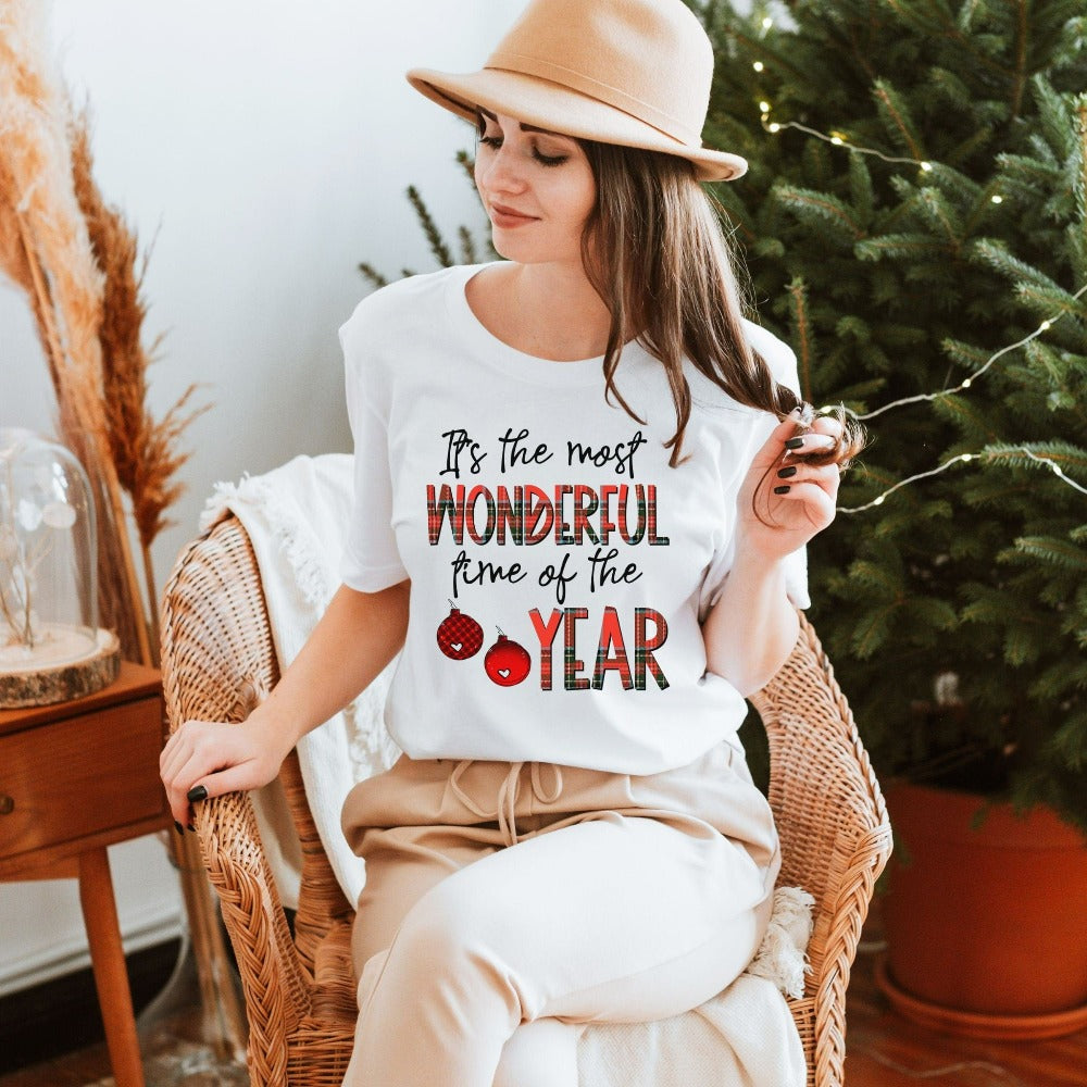 Christmas Shirts, Merry Christmas Holiday T-Shirt, Most Wonderful Time of the Year, Family Holiday Shirts, Teacher Xmas Gifts