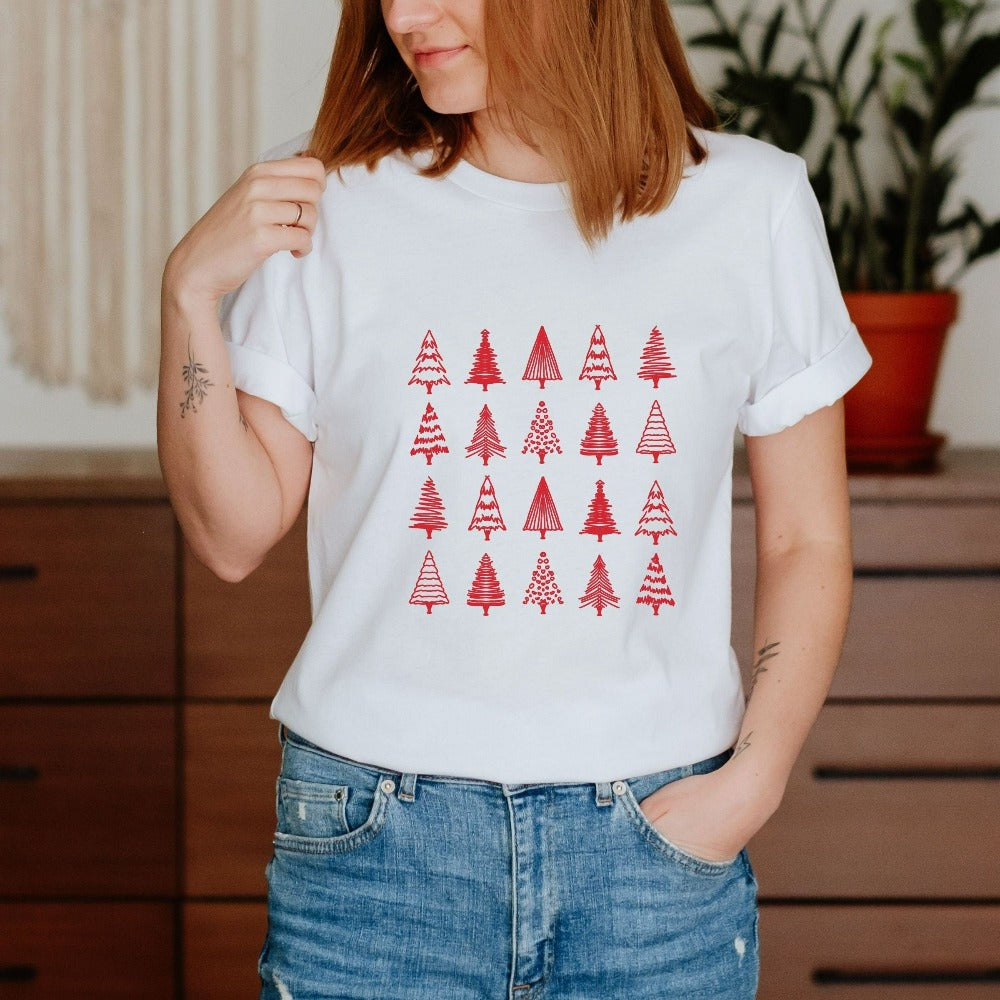 Christmas Shirts, Xmas Holiday Gifts for Friend Mom Daughter Sister, Santa Ho Ho Gifts, Christmas Tree Family Matching Tee