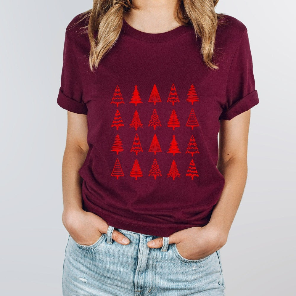 Christmas Shirts, Xmas Holiday Gifts for Friend Mom Daughter Sister, Santa Ho Ho Gifts, Christmas Tree Family Matching Tee