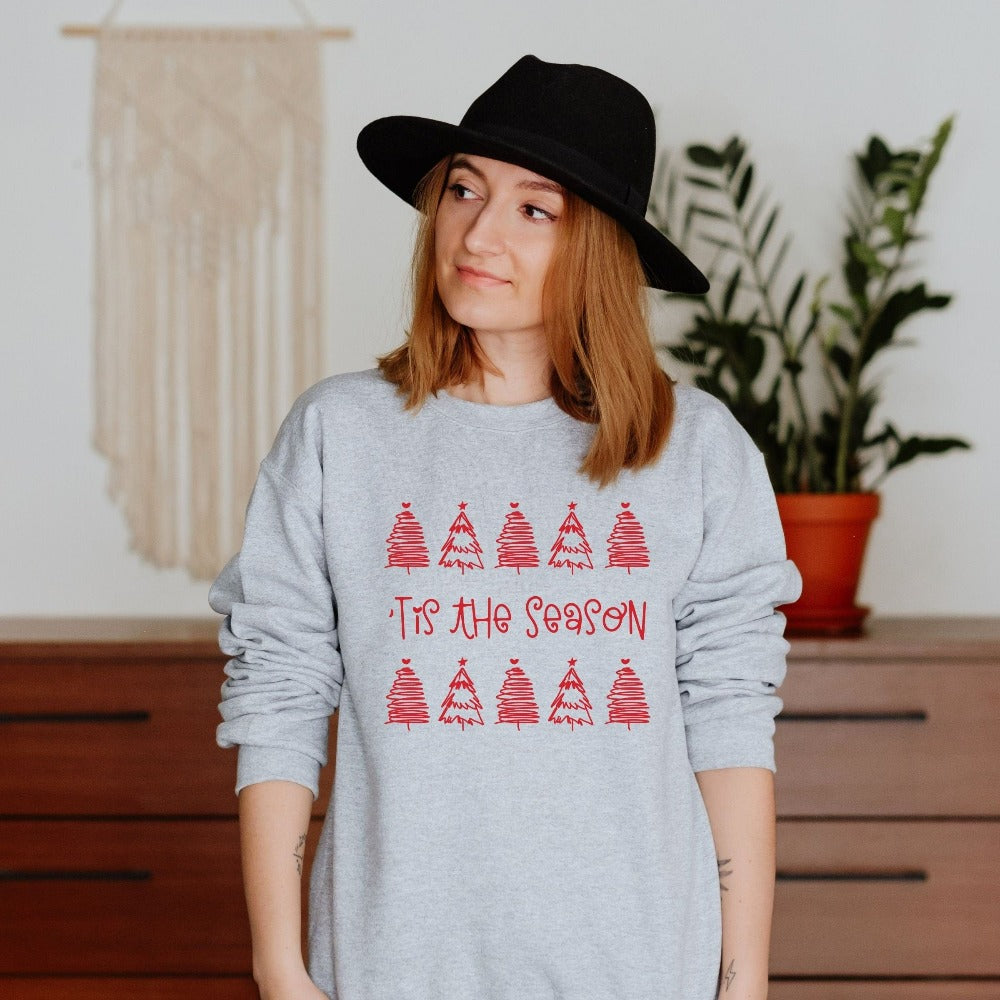 Christmas Sweater for Women, Happy Holidays Shirt, Family Christmas Pajamas, Mom Stocking Stuffer, Holiday Sweatshirts, Xmas Shirt for Best Friend
