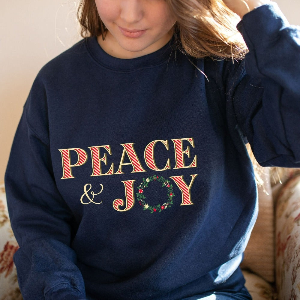 Christmas Sweatshirt, Christmas Sweater, Peace Love Joy Shirt Idea, Christmas Outfit for Family, Welcome Holiday Season Break Sweatshirt for Grade Teacher