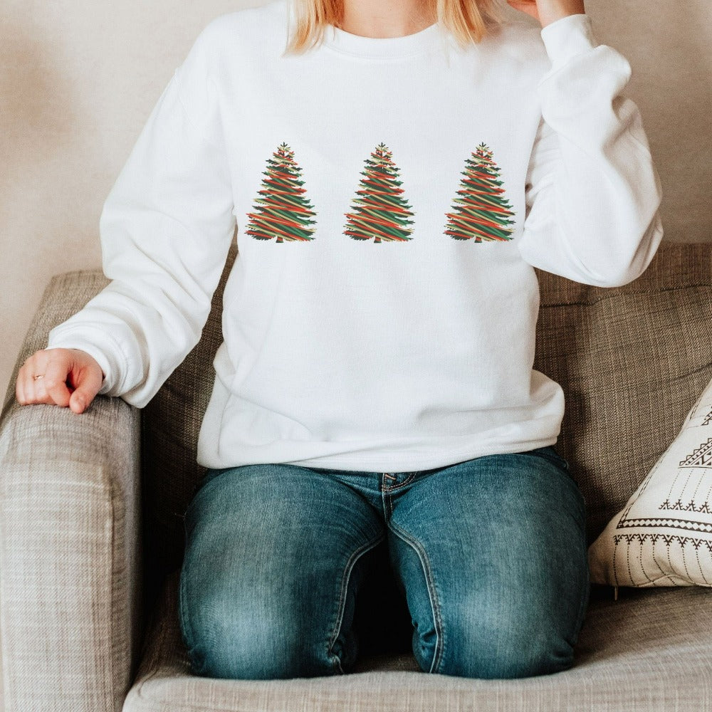 Christmas Sweatshirt for Women, Christmas Tree Sweater, Winter Sweatshirt, Holiday Presents for Family, Cute Christmas Sweater, Holiday Top