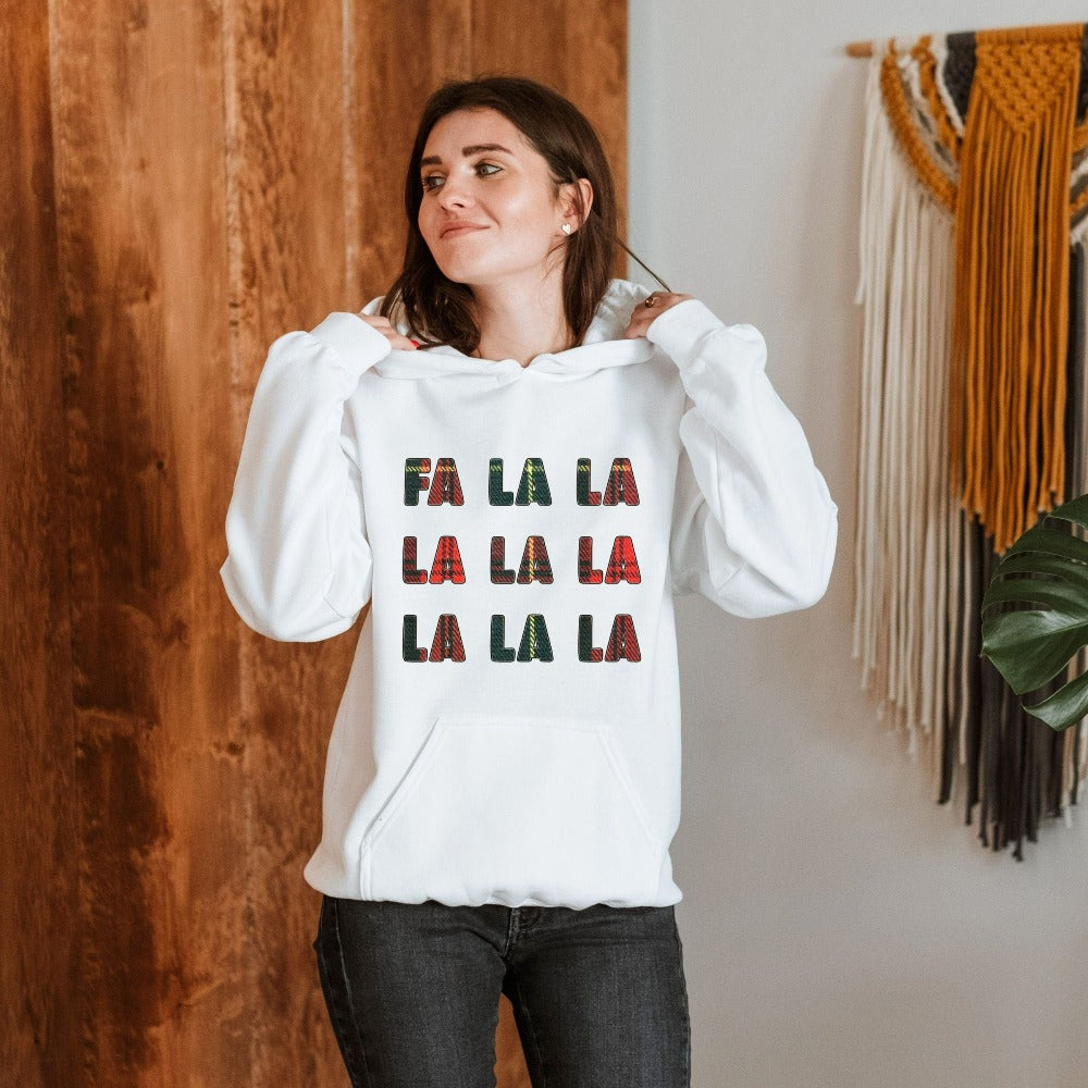 Christmas Sweatshirt for Women, Couple Holiday Sweater, Xmas Song Shirt, Christmas Carol Shirt, Funny Christmas Gift Fa La La