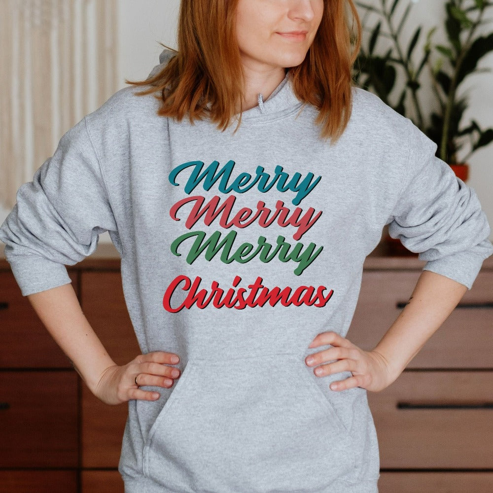 Christmas Sweatshirt, Retro Holiday Sweater, Matching Family Group Sweatshirt, Christmas Photo Shirt for Her, Funny Xmas Gifts, Festive Top