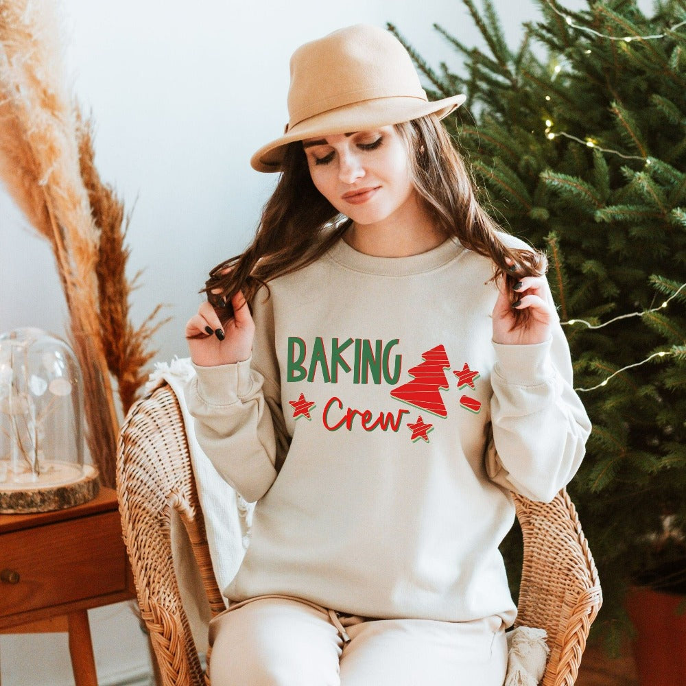 Christmas Sweatshirts, Funny Christmas Shirts, Womens Christmas Gifts, Bakery Baker Baking Crew Tees, Christmas Cookies Ugly Sweater, Holiday Sweatshirt