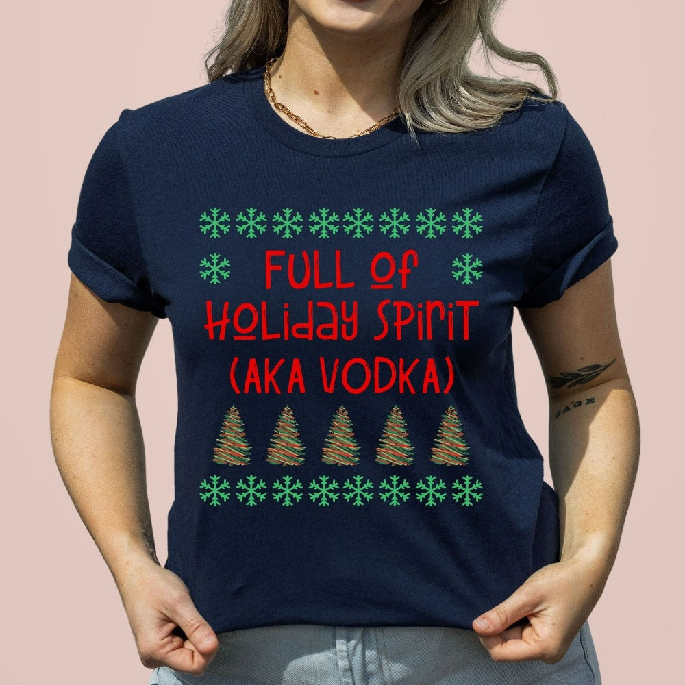 Christmas T-shirt, Family Christmas Party Shirts, Merry Christmas Holiday Tees, Cute Xmas Vacation Tshirt for Women, Funny Xmas Gift