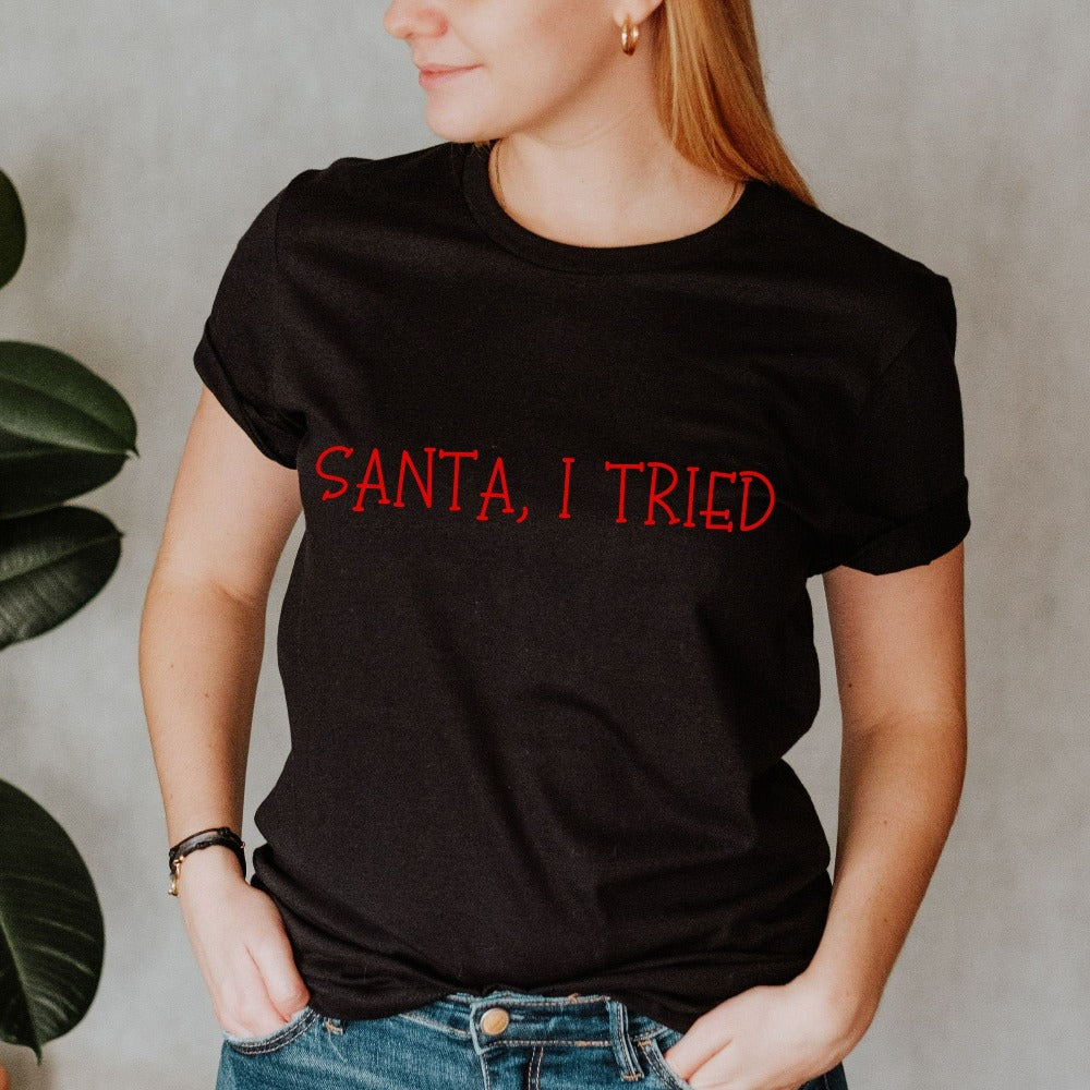 Christmas T-shirts for Women, Ladies Xmas Pajamas, Winter Shirt for Couple, Funny Holiday TShirt, Holiday Family Vacation Tees