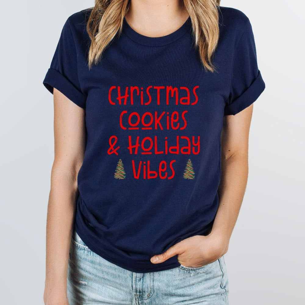 Christmas T-shirts, Merry Christmas Shirt Greetings, Christmas TShirt, Holiday Tees for Women, Xmas Gifts for Family, Festive Outfit