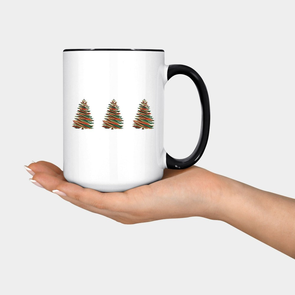 Christmas Tree Coffee Mug, Merry Christmas Holiday Gift Idea, Cute Winter Holiday Season Present, Gift for Her, Family Group Cousin, Christmas Cup