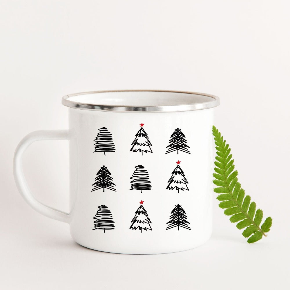 Christmas Tree Coffee Mug, Merry Christmas Holiday Gift Idea, Cute Winter Holiday Season Present, Gift for Her, Family Group Cousin 