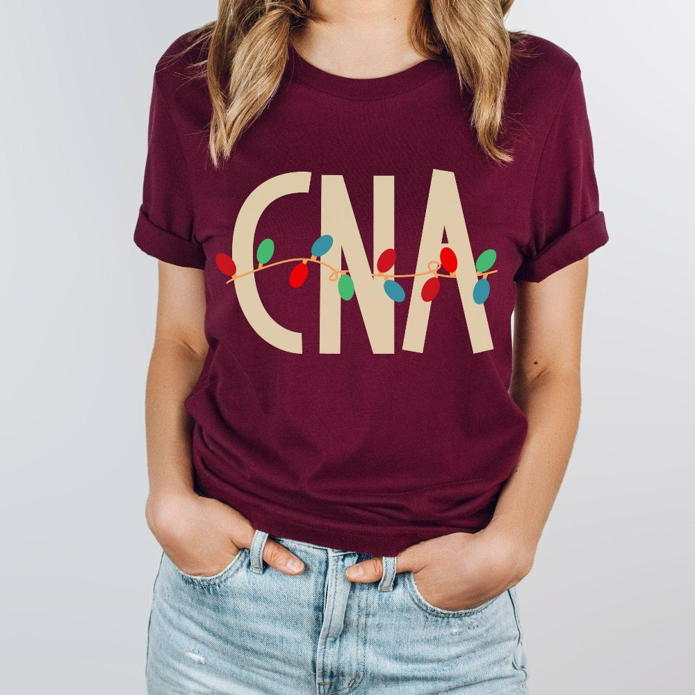 CNA Christmas Shirt, Nursing Assistant Holiday T-Shirts, CNA Christmas Gift, Cute Xmas Tees, Nurse Christmas Outfit, Holiday Apparel