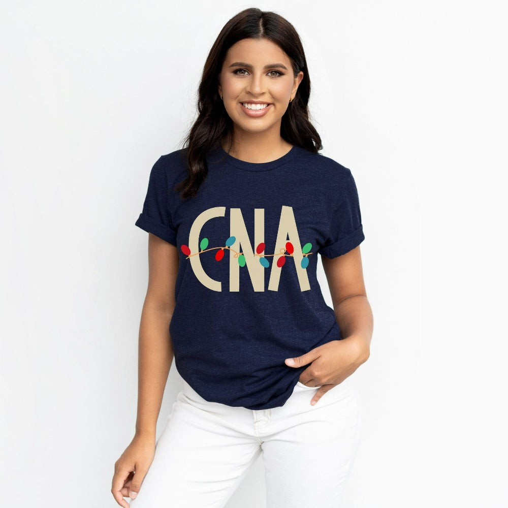 CNA Christmas Shirt, Nursing Assistant Holiday T-Shirts, CNA Christmas Gift, Cute Xmas Tees, Nurse Christmas Outfit, Holiday Apparel