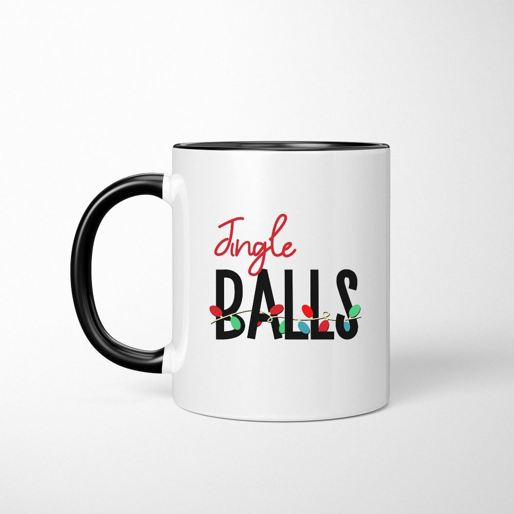 Couple Matching Christmas Mug, Funny Merry Christmas Coffee Mug, Hilarious Winter Holiday Hot Chocolate Mugs, Campfire Enamel Cup 