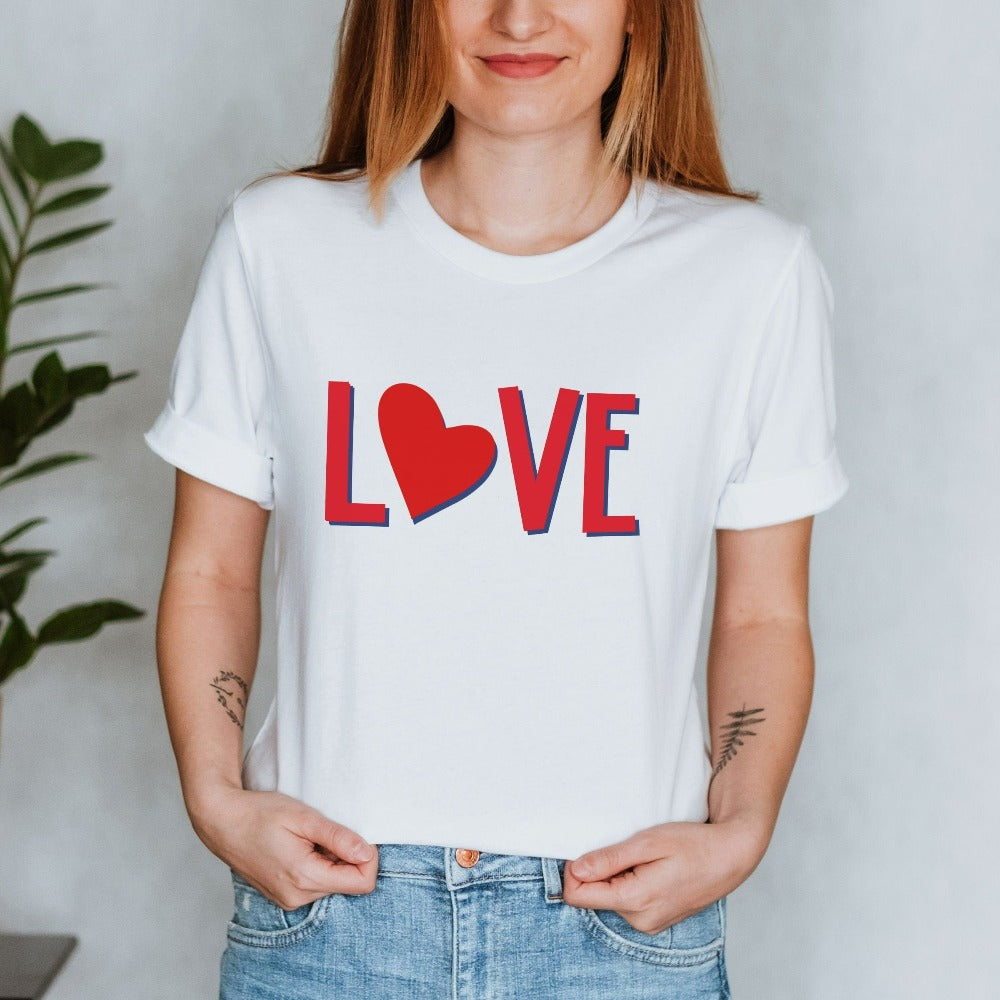 Couple Valentine's Day Shirt, Matching Bestie Valentine T-Shirt, Valentines Gift for Her, Matching Love Heart Tees, V-Day Gift