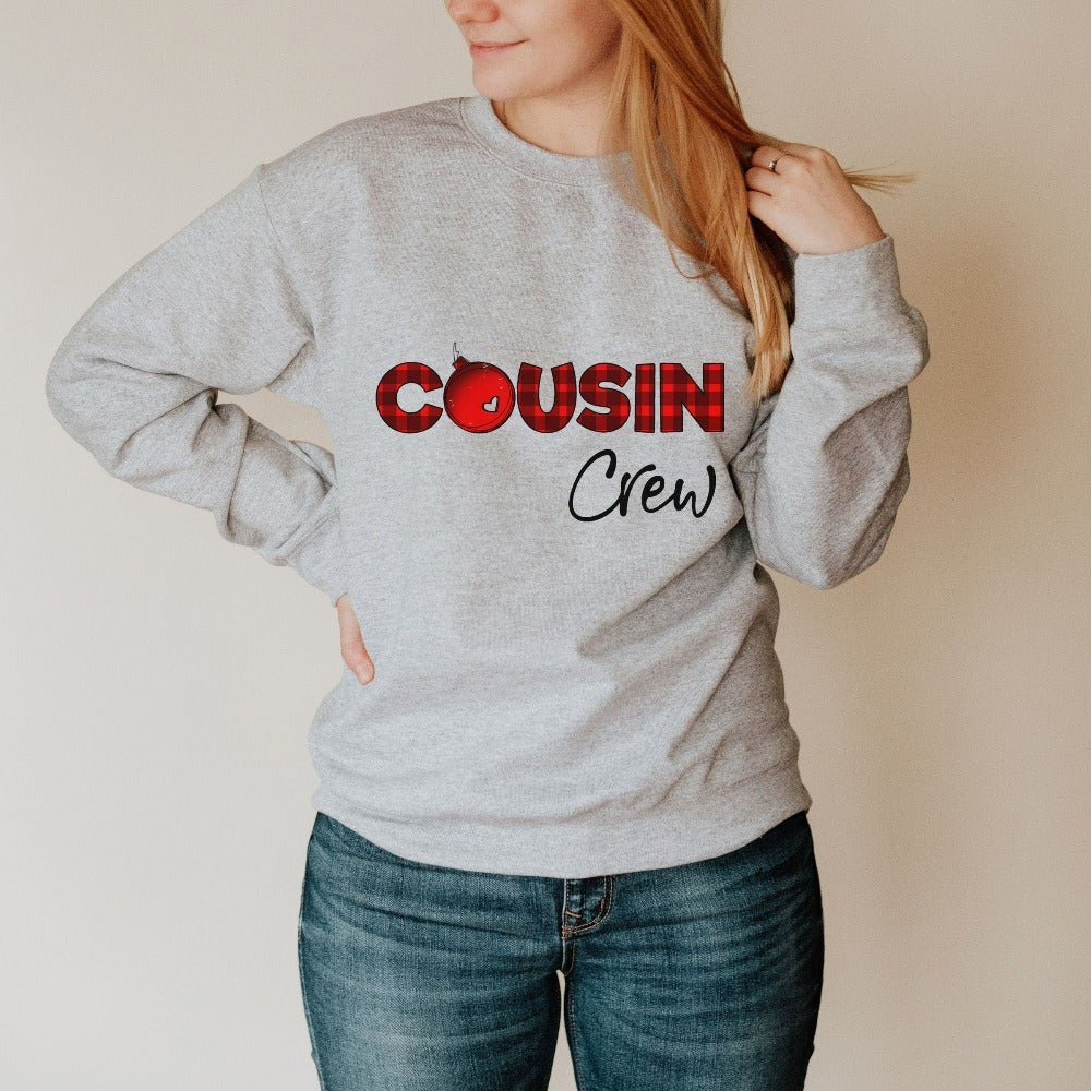 Cousin Christmas Sweatshirt, Matching Family Christmas Sweater, Gift for Niece Nephew, Cousin Crew Holiday Shirts, Xmas Vacation Top