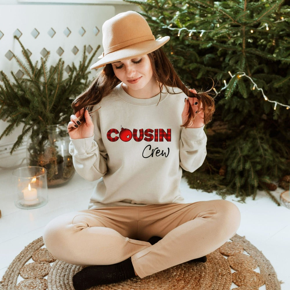 Cousin Christmas Sweatshirt, Matching Family Christmas Sweater, Gift for Niece Nephew, Cousin Crew Holiday Shirts, Xmas Vacation Top