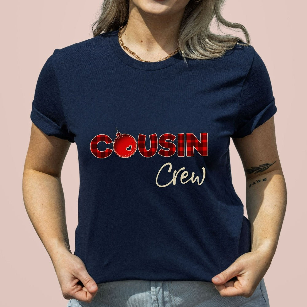Cousin Crew Christmas Shirt, Merry Christmas Tee, Family Vacation Holiday T-shirt, Gift for Cousins, Matching Group TShirts