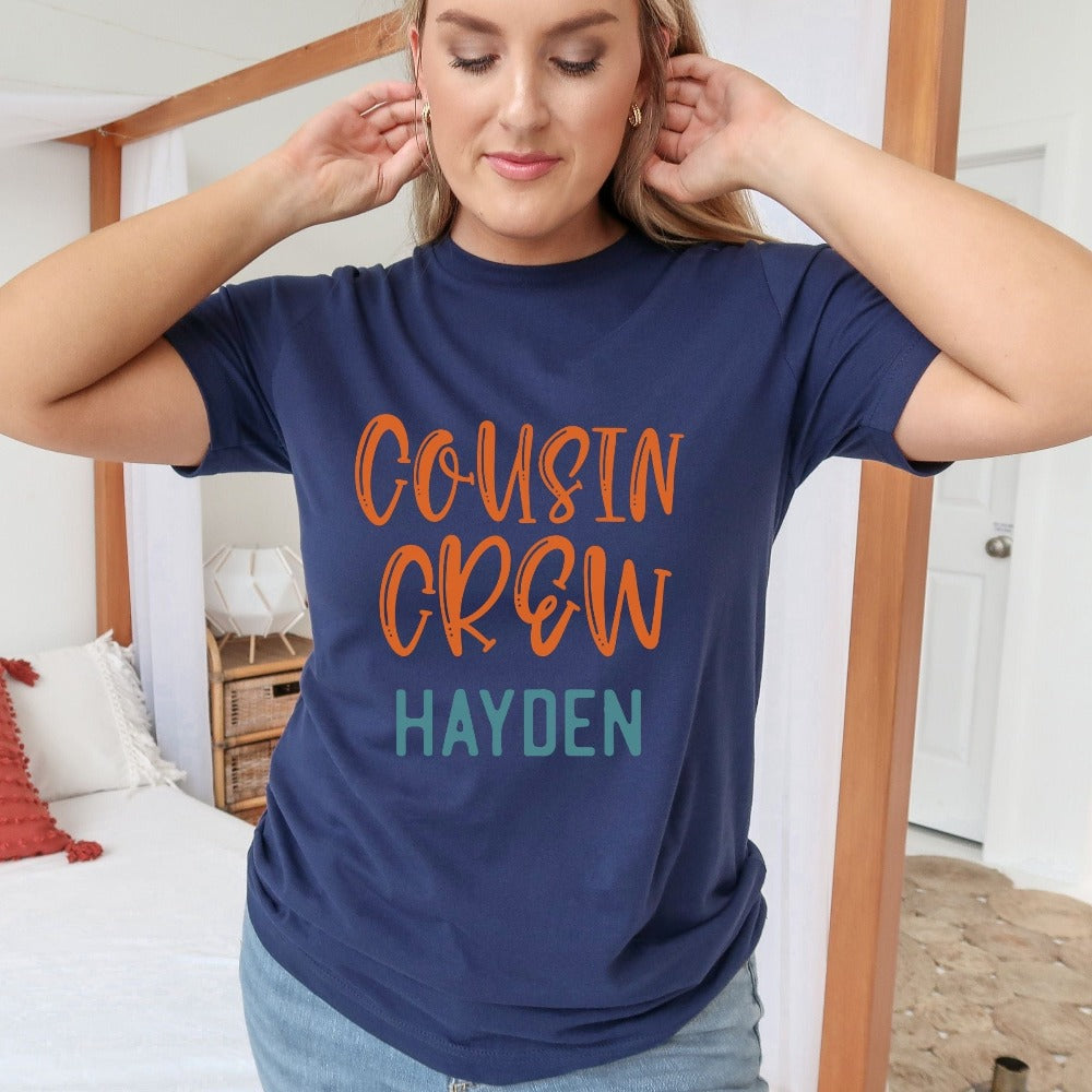 Get the family closer with this cute cousin crew gift idea. Brings up great memories of family adventures, camping, hiking, vacations tours, summer break and road trips. This is a perfect matching travel or holiday souvenir for the whole squad.