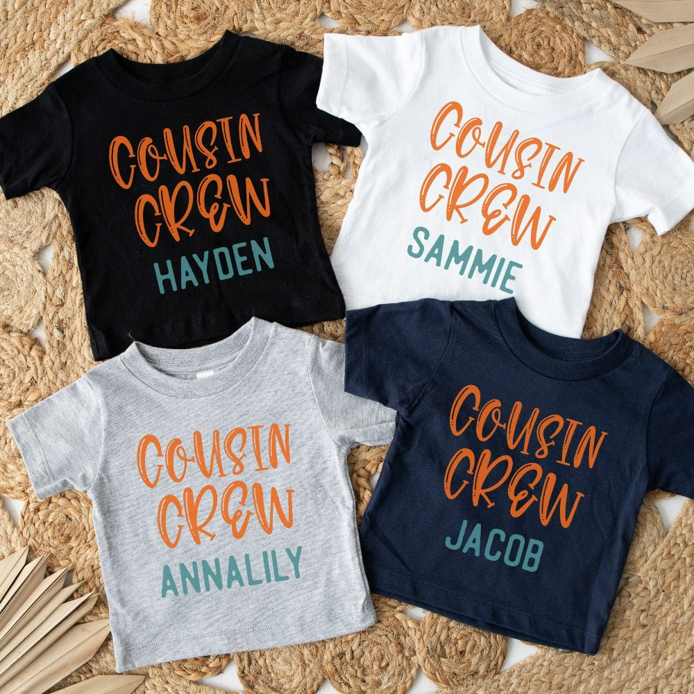 Get the family closer with this cute cousin crew gift idea. Brings up great memories of family adventures, camping, hiking, vacations tours, summer break and road trips. This is a perfect matching travel or holiday souvenir for the whole squad.