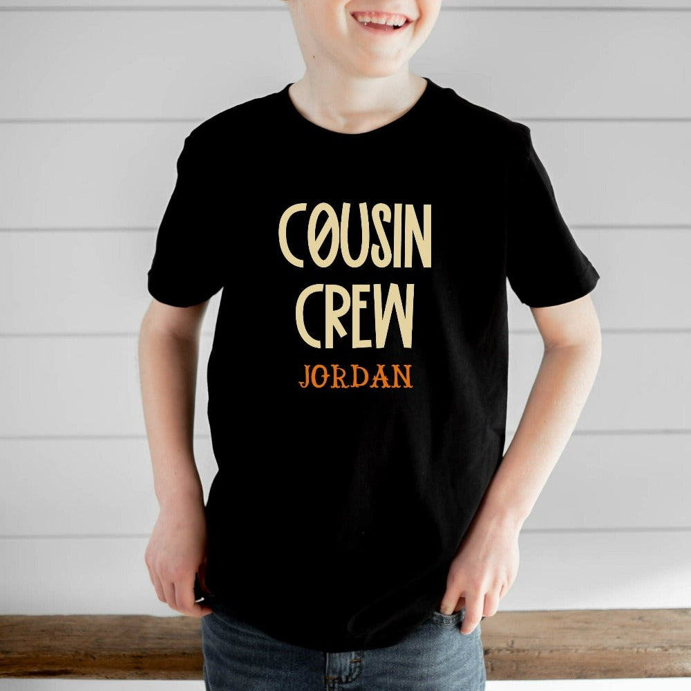 Get the family closer with this cute cousin crew gift idea. Brings up great memories of family adventures, camping, hiking, vacations tours, summer break and road trips. This casual tee is a perfect matching travel or holiday souvenir for the whole squad.