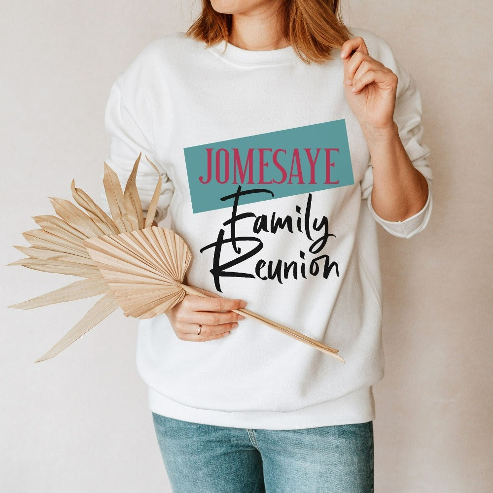 Family Reunion Colorblock Customized Sweatshirt