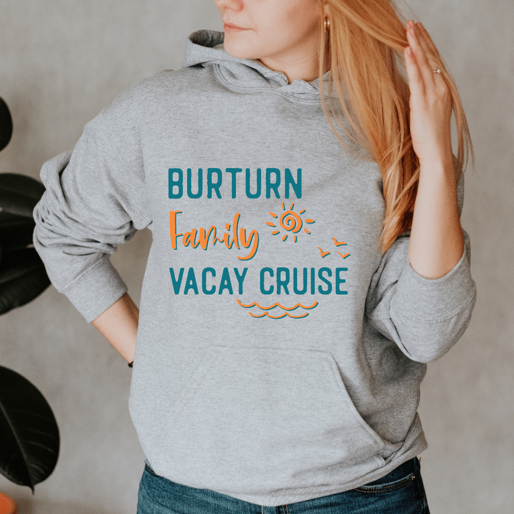 This adorable customized family reunion outfit gives the perfect vacay mode for your Summer break or Christmas fall holiday. Make gift memorable with name personalization. For cousin crew, siblings, vacation, mom daughter reunion or weekend getaway! Casual cozy hoodie gift for siblings or travel buddies. 