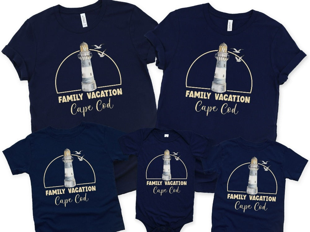 Matching family cruise vacation custom shirt is the perfect custom way to get into vacay mode. Customized with name or destination and personalized to stand out, this is a sure hit with the whole travel crew especially with the cute lighthouse design. Get your squad ready for trip, lake or beach life adventure!