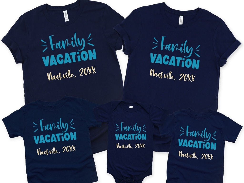 Matching family vacation outfit is the perfect custom way to get into the vacay mode. Customized with name and personalized to stand out, this is a sure winner for the whole travel crew. Get your squad ready for trip, cruise or beach life adventure!