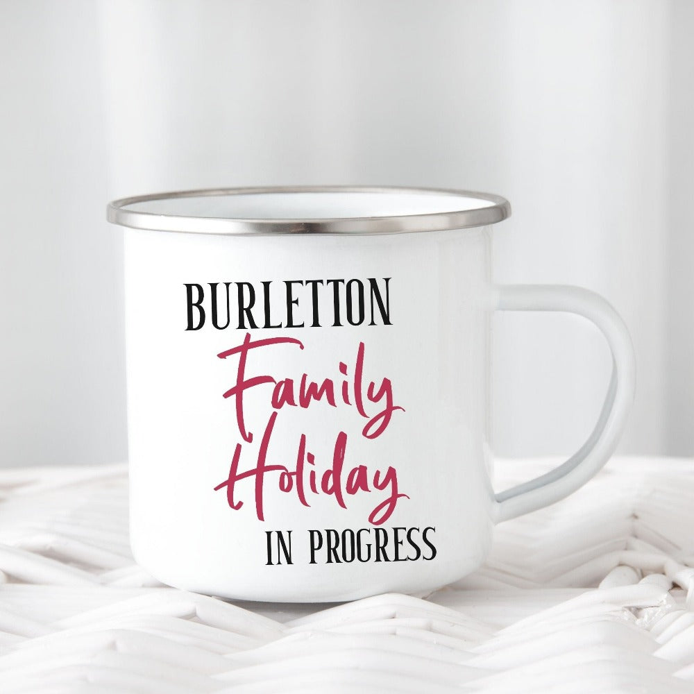 This adorable customized family reunion mug gives the perfect vacay mode for your Summer break or Christmas fall holiday. Make this gift memorable with name personalization. Perfect for the cousin crew, siblings, fall vacation, mom daughter reunion or weekend getaway!