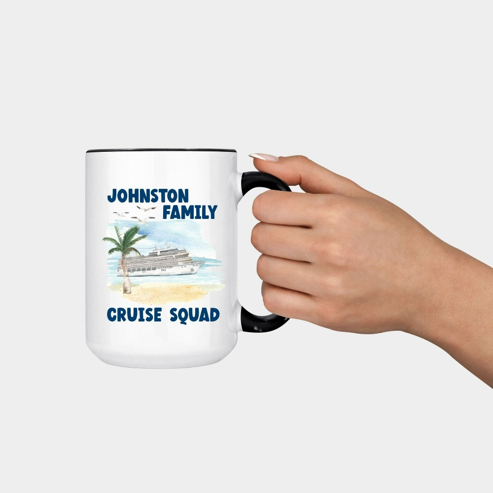 Matching family cruise vacation souvenir is the perfect custom way to get into vacay mode. Customized with name and personalized to stand out, this is a sure hit with the whole travel crew. Get your squad ready for trip, cruise or beach life adventure!