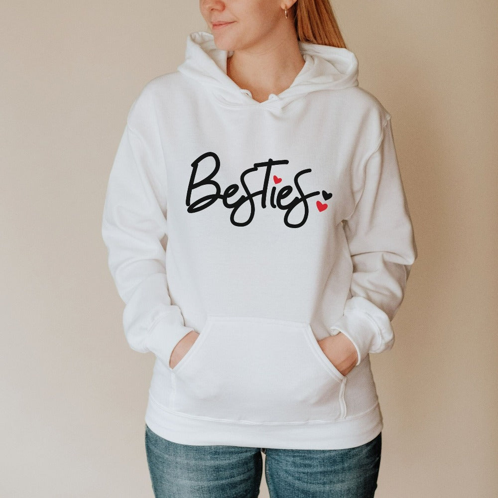 Cute Best Friend Sweatshirt, Bestie Birthday Shirt, BFF Matching Valentine Sweater, Besties Sweatshirt, Friends Friendship Top