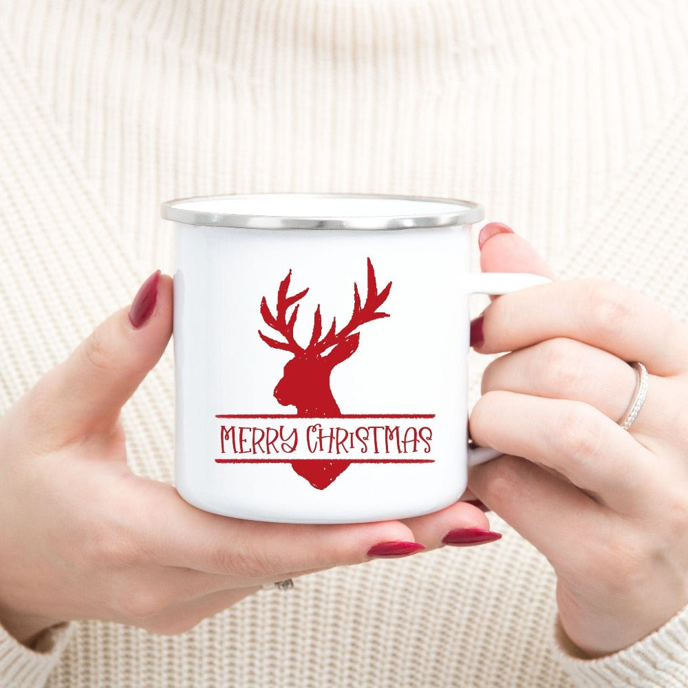 Christmas Mug, Cute Christmas Gift for Women, House Christmas Coffee Mug, Christmas Party Souvenir Gift, Teacher Xmas Appreciation Mug, Reindeer Cup