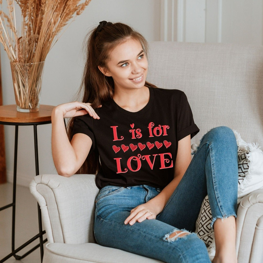 Cute Gift for Valentines Day, Vday Heart Love T-Shirt, Women's Valentine Shirt, Teacher Valentine's Gift, Valentine Tee Shirt