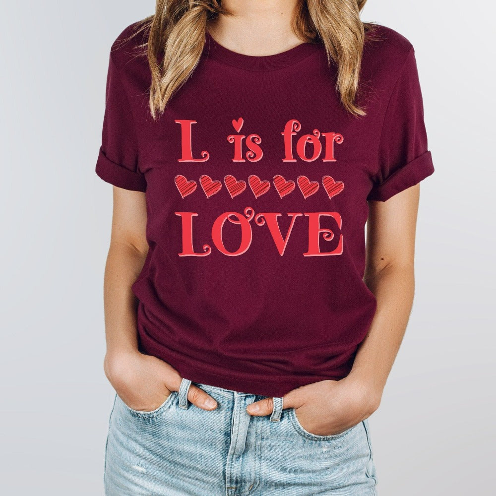 Cute Gift for Valentines Day, Vday Heart Love T-Shirt, Women's Valentine Shirt, Teacher Valentine's Gift, Valentine Tee Shirt