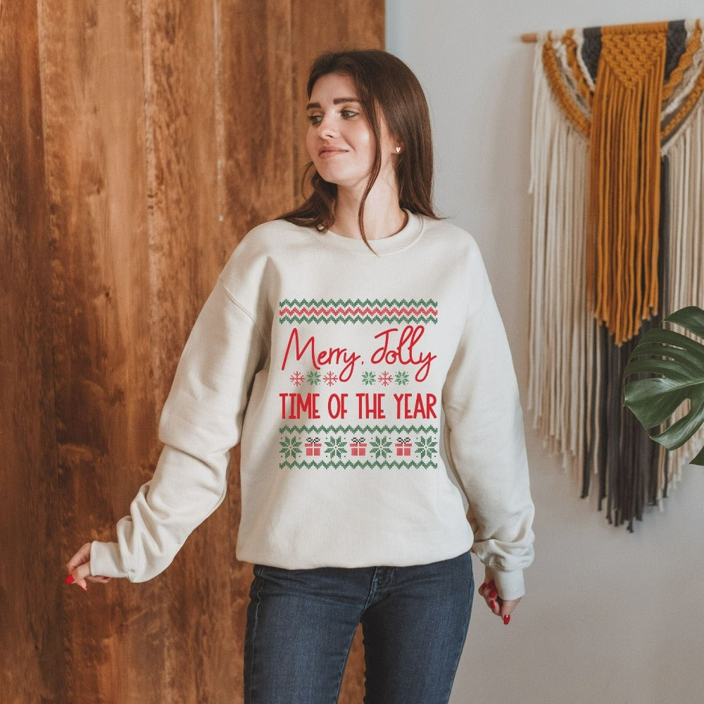 Cute Holiday Sweatshirt, Family Winter Sweatshirt, Christmas Vacation Shirt, Matching Christmas Party Sweater, Holiday Season Gifts