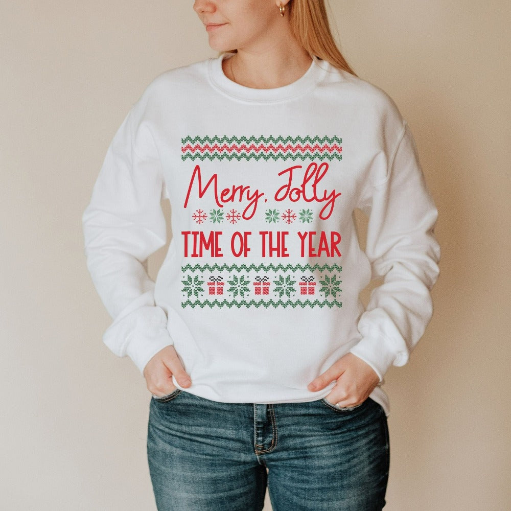 Cute Holiday Sweatshirt, Family Winter Sweatshirt, Christmas Vacation Shirt, Matching Christmas Party Sweater, Holiday Season Gifts