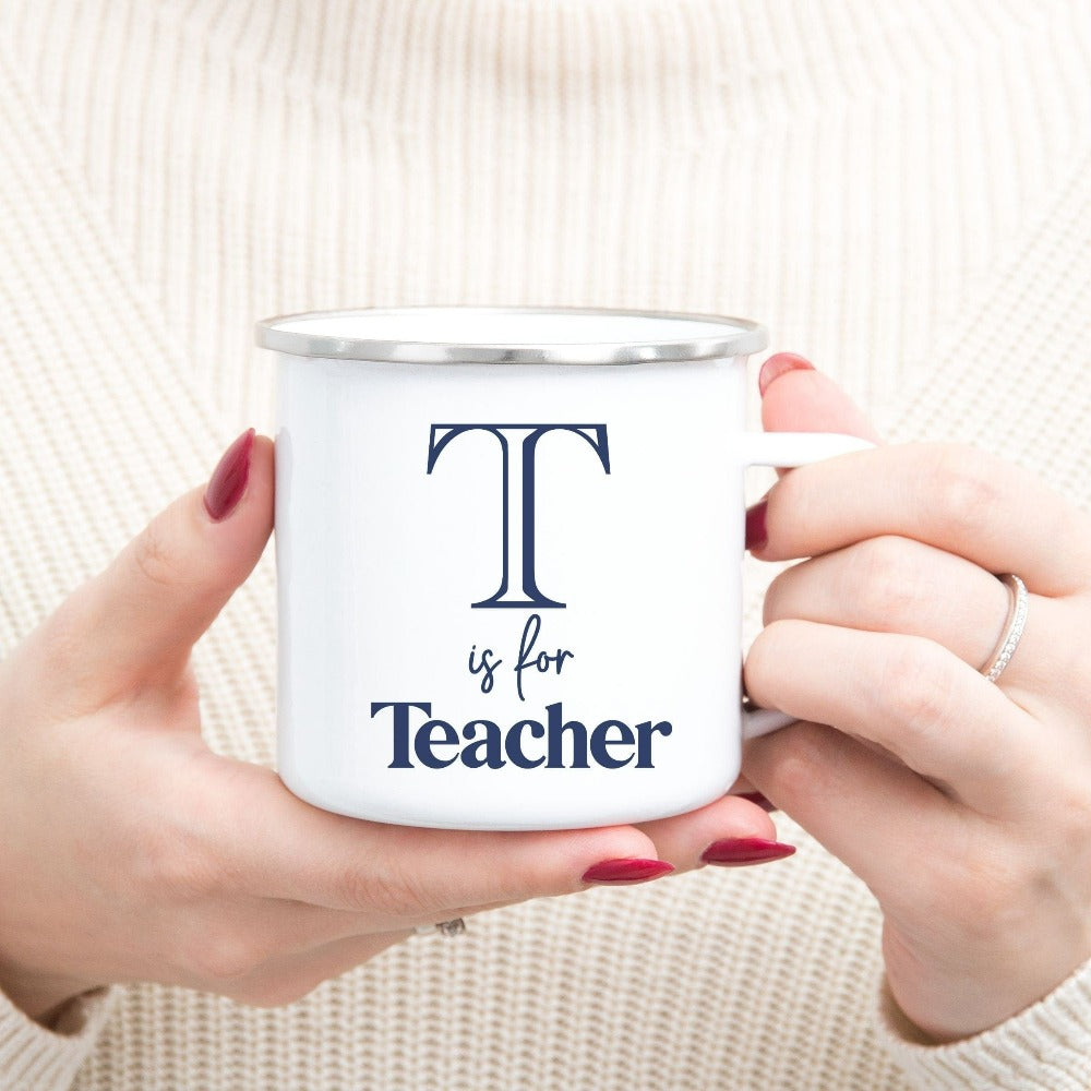 Fun alphabet coffee mug gift idea for teacher, trainer, instructor and homeschool mama. Show appreciation to your favorite grade teacher with this minimalist humorous beverage cup. Perfect for elementary, middle or high school, back to school, last day of school, summer or spiring break. Great for everyday use both in and out of the classroom.