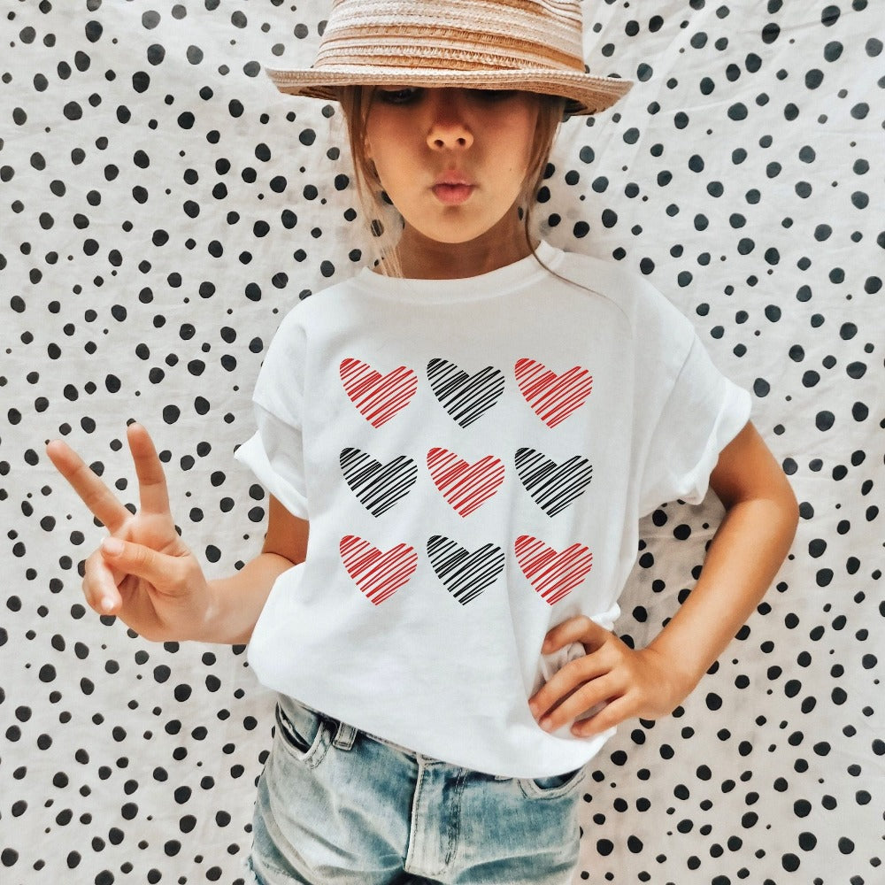 Cute Valentine Day Shirt, Valentines Heart T-Shirt for Mom Wife Aunt Sister, Valentine's Heart Tees, Newlyweds Honeymoon Shirt