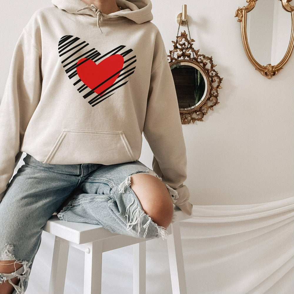 Entwined Heart Scribble Hoodie1