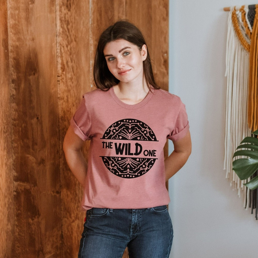 Live on the wild and adventurous side with this unique graphic giftable casual shirt. Perfect for family outdoor expeditions, family reunion, girls trip, fun night out or for watching a western flick on your couch. Memorable birthday, Christmas holiday or Thanksgiving gift idea.